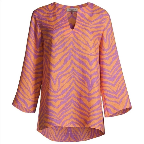 *NWT Lafayette 148 Hawley Linen Blouse - Picture 2 of 10